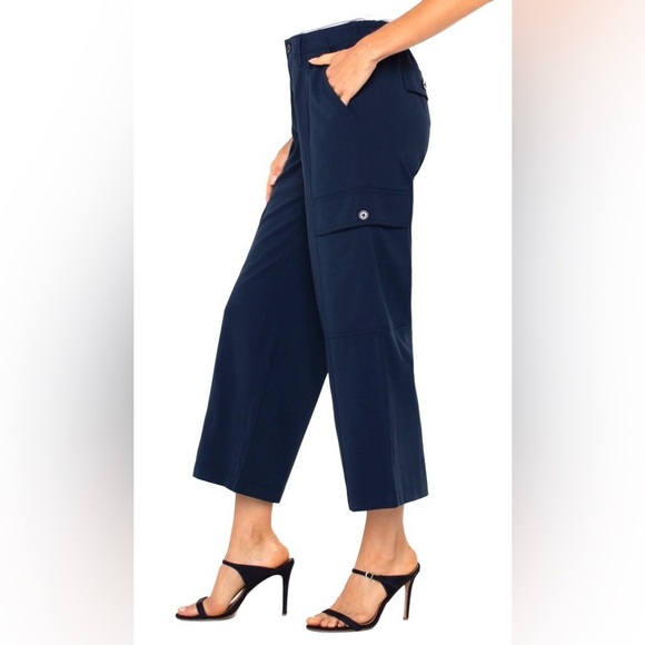 Liverpool Pants - NWT [Liverpool] LA Hi-rise Cargo Crop Straight Pants Dark Navy Blue Women’s 8/29
